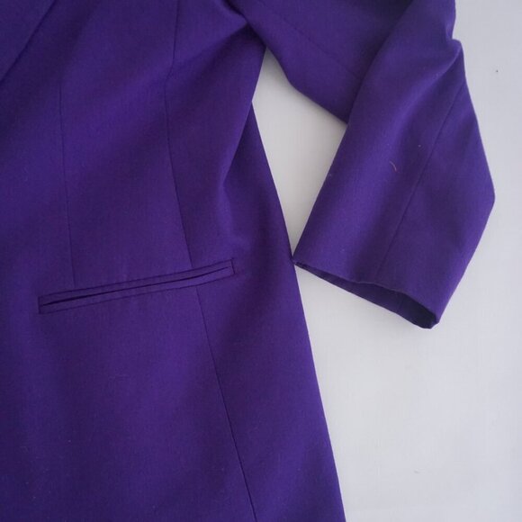Vintage Pantman Purple 20% Wool Single Button Blazer Size 14 - Picture 6 of 12